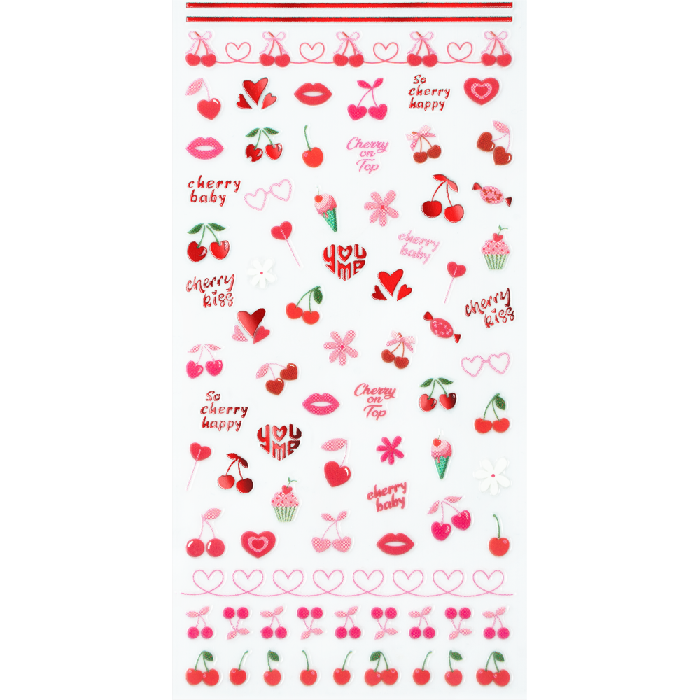 SO CHERRY happy cherry scented nail stickers